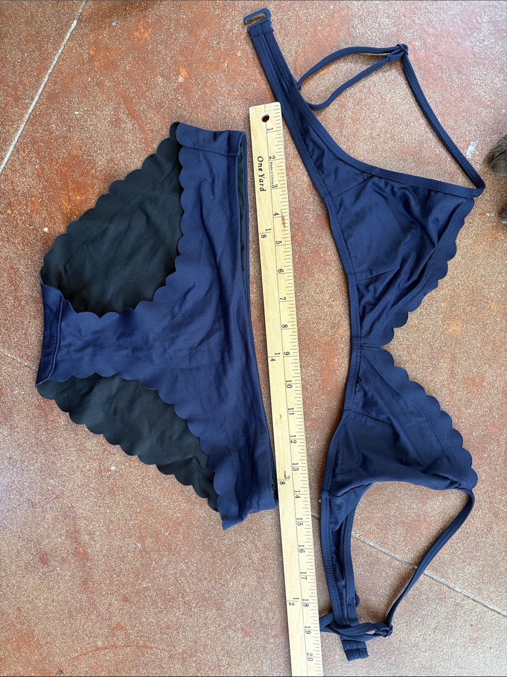 Jcrew Navy Scalloped Bikini Set - Women